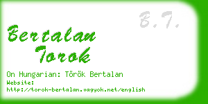 bertalan torok business card